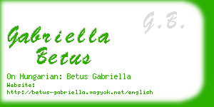 gabriella betus business card